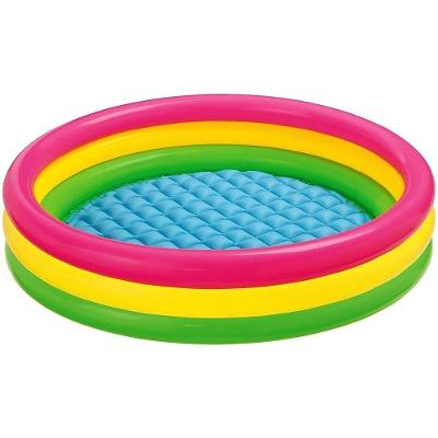 Piscina Inflável Infantil Pôr do Sol 57412 114x25CM 3 Anéis 131L Intex