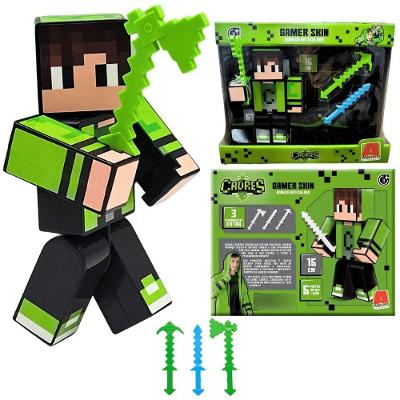 Boneco Articulado Cadres Gamer Skin 15cm Verde Algazarra Brinquedos
