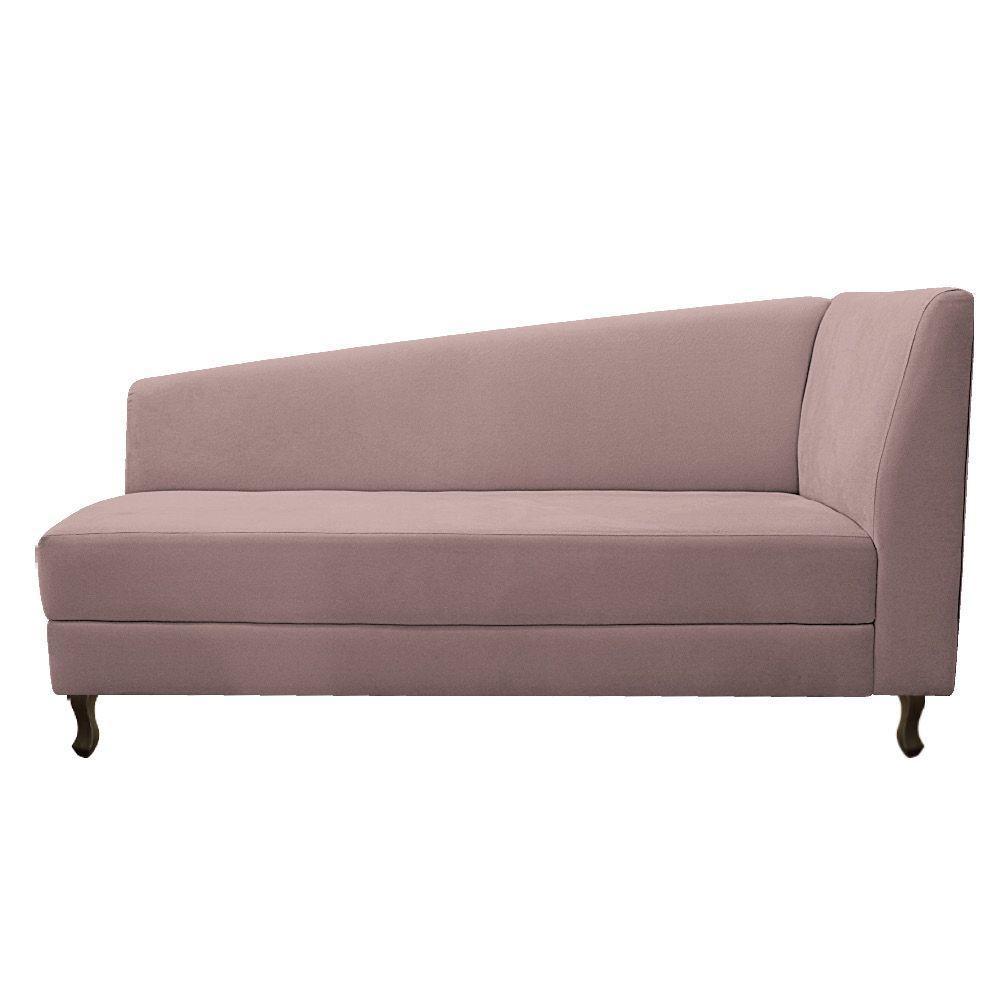 Kit Diva Recamier Heitor 160Cm Lado Esquerdo E 02 Poltronas Luiza Linho - Doce Sonho Móveis Rosê - 7