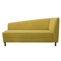 Kit Diva Recamier Heitor 160Cm Lado Esquerdo E 02 Poltronas Luiza Suede - Amarena Móveis Amarelo - 7