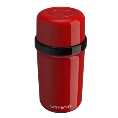 Garrafa Térmica Fano 250ML Hermética Plástico e Vidro Quente 8h Vermelho Unitermi