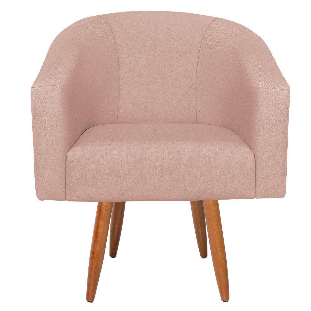 Kit Diva Recamier Heitor 160Cm Lado Esquerdo E 02 Poltronas Luiza Suede - Doce Sonho Móveis Rosê - 6