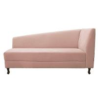 Kit Diva Recamier Heitor 160Cm Lado Esquerdo E 02 Poltronas Luiza Suede - Doce Sonho Móveis Rosê - 7