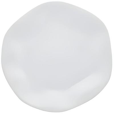 Prato de Sobremesa em Cerâmica 21,5cm Design Clean Branco Biona