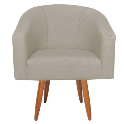 Kit Diva Recamier Heitor 160Cm Lado Esquerdo E 02 Poltronas Luiza Linho - Amarena Móveis Bege