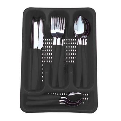 Conjunto de Talheres 25 Peças Aço Inox com Suporte Preto Original Line
