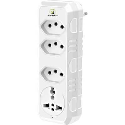 Adaptador de Tomada Universal XC-FL-12 2P+T Bivolt 10A 2 Flex