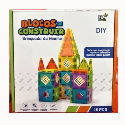 Blocos de Construção Magnéticos PD-711013-15 48 Peças Fun Game