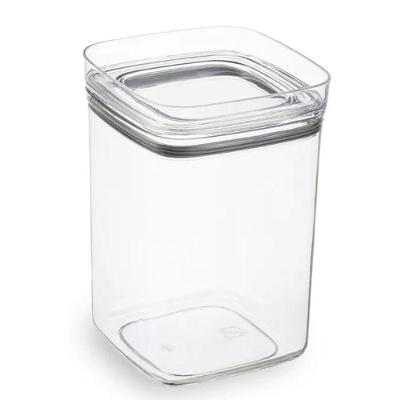 Pote Hermético Quadrado 1,5L Poliestireno Transparente Arthi