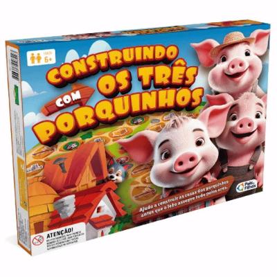 Jogo de Tabuleiro Construindo com os Três Porquinhos Pais & Filhos