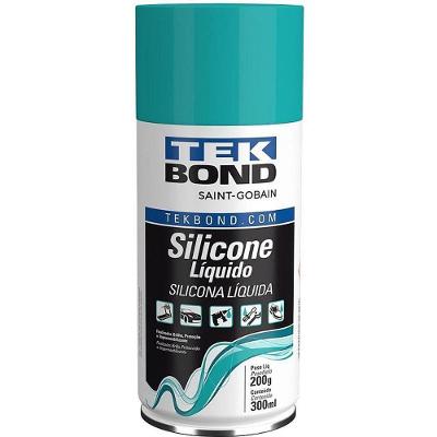 Aerossol Spray Silicone Líquido 300ML Proteção e Brilho Tekbond