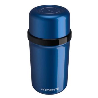 Garrafa Térmica Fano 250ML Plástico e Vidro Hermética Azul Metálico Unitermi