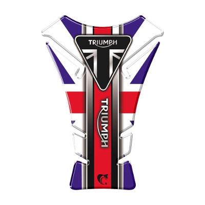 Adesivo Protetor de Tanque Resinado 3D Triumph Branco Universal