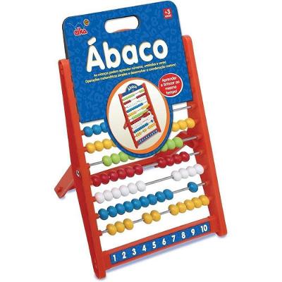 Ábaco Escolar Contador com 100 Bolas Coloridas Elka