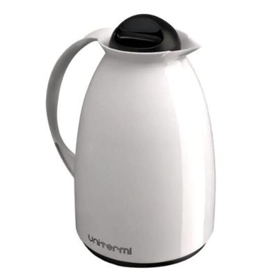 Garrafa Térmica Florença 650ML Bico Antigota Plástico e Vidro Branco Unitermi