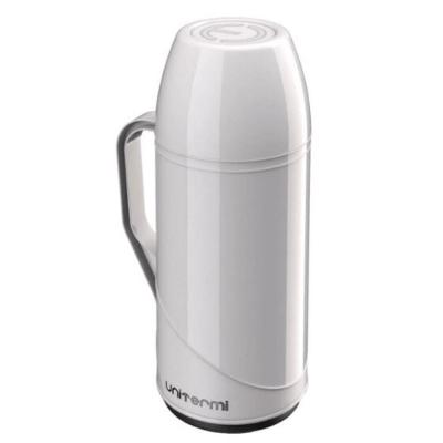 Garrafa Térmica Roma 500ML Anti-Gota Plástico e Vidro Branco Unitermi