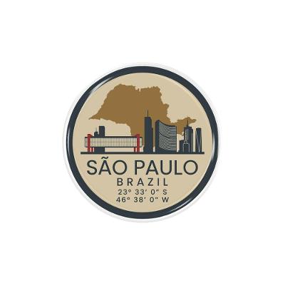 Adesivo Resinado São Paulo Skyline Premium 3D PVC Teu Adesivo