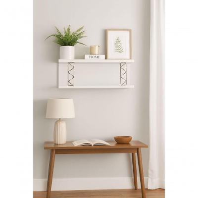 Armário de Cozinha Aéreo Nicho Aberto Iluminata 80CM MDF Branco