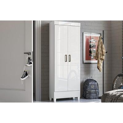 Armário Multiuso Fit 2 Portas 3 Prateleiras MDF 60CM Branco