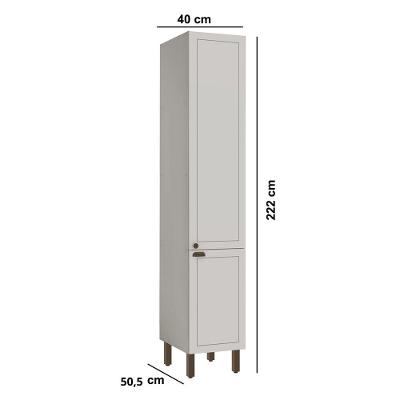 Armário Paneleiro Conecta Frizz 1 Porta MDF 40cm Branco Genialflex