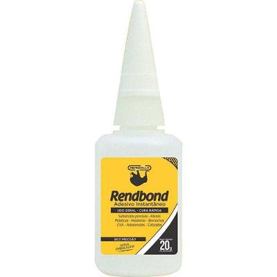 Adesivo Instantâneo Rendbond 20g Alta Resistência Bico de Precisão Rendicolla