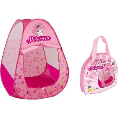 Toca Infantil Princesa com Sacola de Transporte Poliéster Rosa Braskit