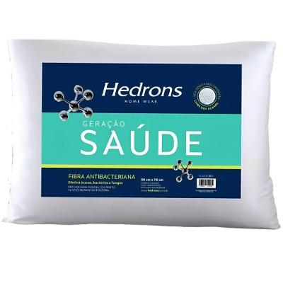 Travesseiro Geração Saúde TRO389 50x70CM Poliéster Médio Antialérgico Branco Hedrons