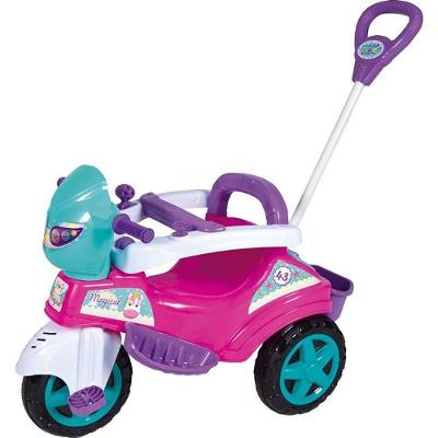 Triciclo Baby City Menina Multifuncional com Som 30kg Maral