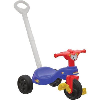 Triciclo Fast com Empurrador Estrutura Resistente Pais & Filhos