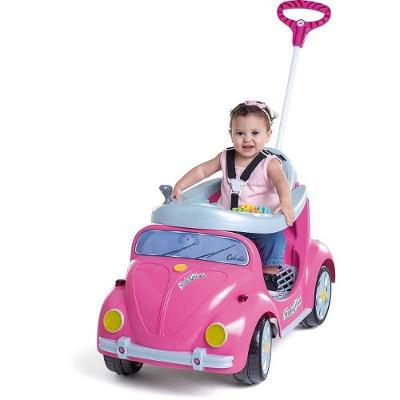 Veículo para Bebê 1300 Fouks 2 em 1 com Som Rosa Calesita Brinquedos