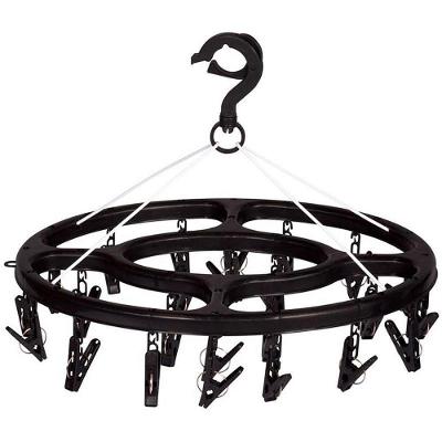 Varal Mini Oval 24 Prendedores Polipropileno e Aço Preto Mor