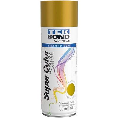 Tinta Spray Metálico Ouro 350ML-250G Brilhante Tekbond