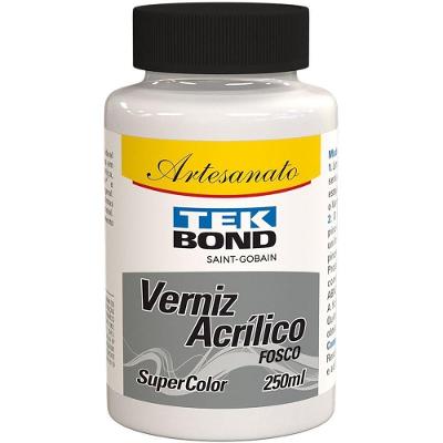 Verniz Acrílico Fosco Super Color 250ML Kit 3 Unidades Tekbond