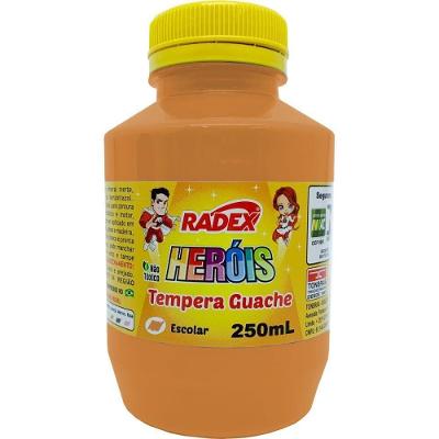 Tinta Guache Laranja 250ML à Base de Água Radex