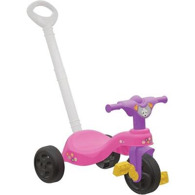 Triciclo Encantado com Empurrador Passeio e Pedal Pais & Filhos