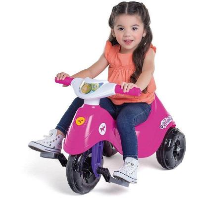 Triciclo Lelecita com Empurrador Aro Protetor Rosa Calesita Brinquedos