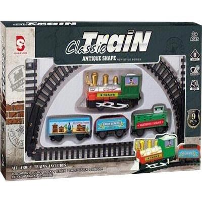 Trem Elétrico Trem Prime 9 Peças Circuito 183cm à Pilha Samba Toys