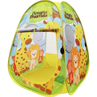 Toca Barraca Infantil Floresta Divertida Dobrável com Estampa Exclusiva DM Toys