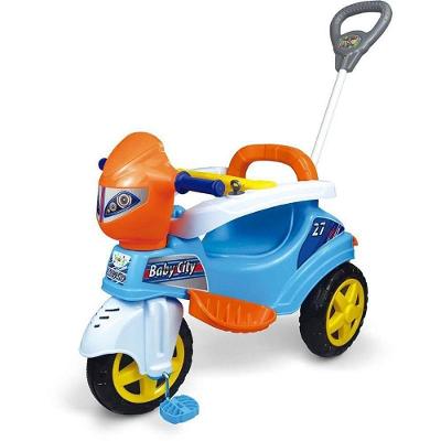 Triciclo Baby City Multifuncional com Som e Passeio Colorido Maral
