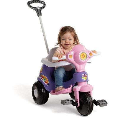 Veículo para Bebê Velocita 2 em 1 com Som e Empurrador Lilás Calesita