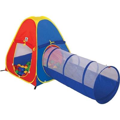 Toca Túnel 2 em 1 com 60 Bolinhas Coloridas Portátil Braskit