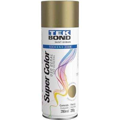 Tinta Spray Dourado Metálico 350ML-250G para Superfícies Diversas Tekbond