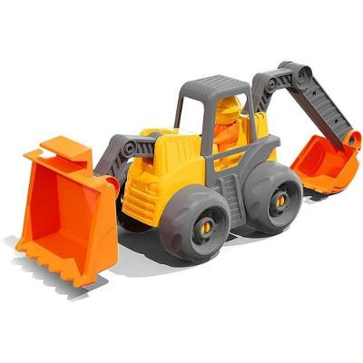 Trator Retro Escavadeira Open Tracks 65cm com Boneco Articulado Cardoso Toys