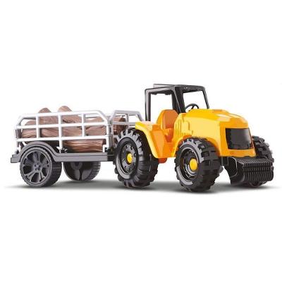Trator de Brinquedo Farm Work Tora 34cm com Carreta Orange Toys