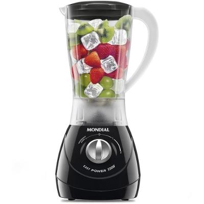 Liquidificador Mondial Easy Power 550W 1,9L 2 Velocidades Preto 220V
