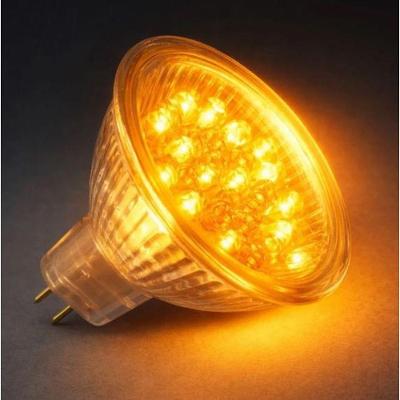 Lâmpada LED Dicróica MR16 GU5.3 18 Leds 1,2W 220V RGB AG Plásticos