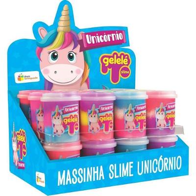 Slime Gelelé Pote Unicórnio Perolizado Tons Pastéis 152g Doce Brinquedo