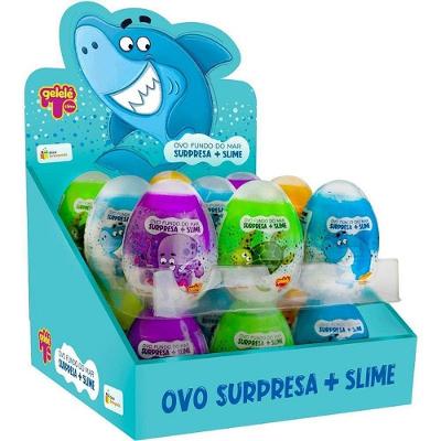 Slime Ovo Fundo do Mar 98g com Colecionável Display 18 Unidades Doce Brinquedo