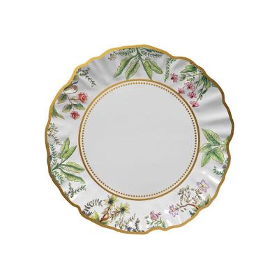 Sousplat Orient Bloom Cerâmica 33cm Estampa Oriental Maison Blanche