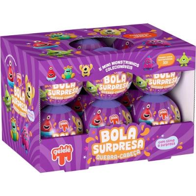 Slime Bola Quebra-Cabeça Monstrinhos Colecionável 12un Doce Brinquedo
